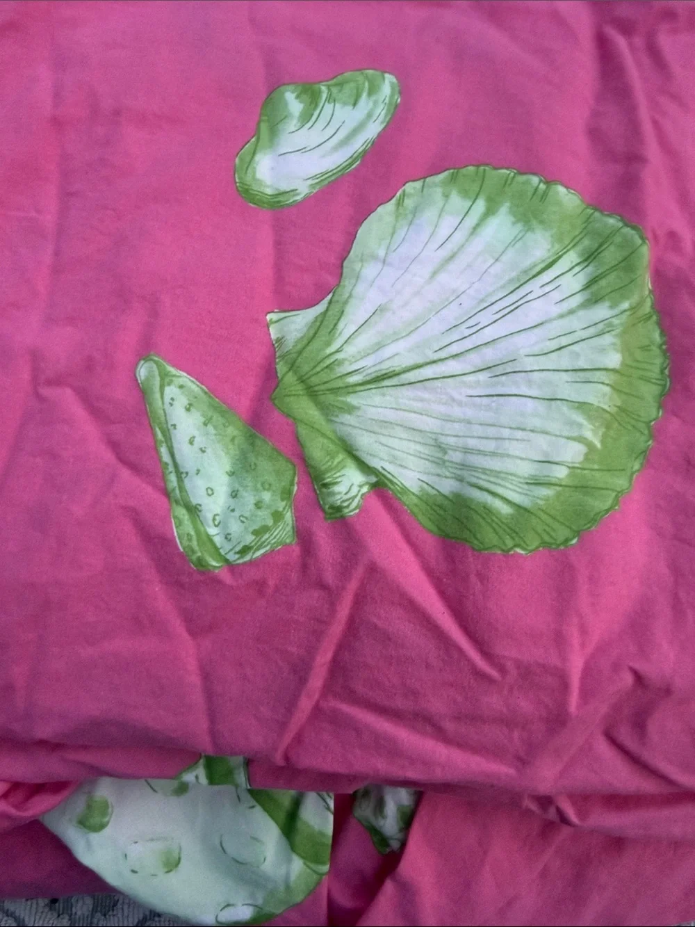 Pink seashell Cotton Duvet Cover the company, Store King- Shell Design
